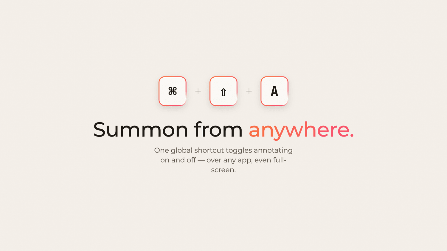 The ⌘⇧A global shortcut that toggles Epic Annotator on and off